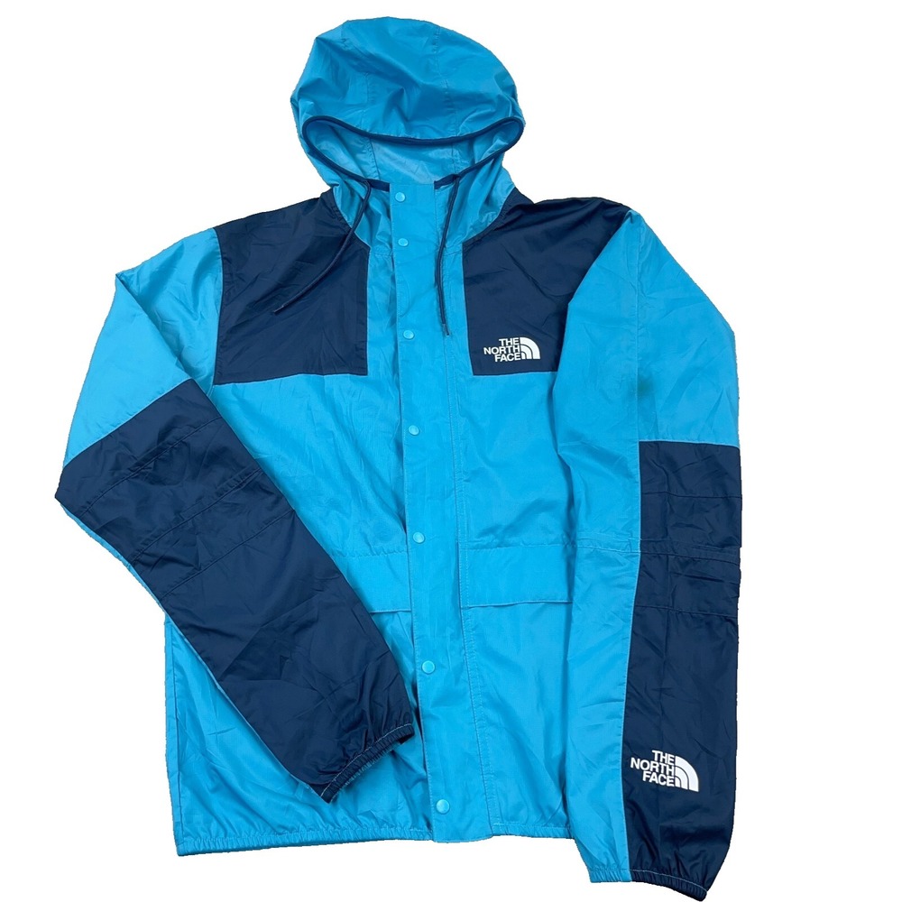The North Face 1985 Seasonal Mountain Jacket Men Medium Geyser Aqua Blue Unlined